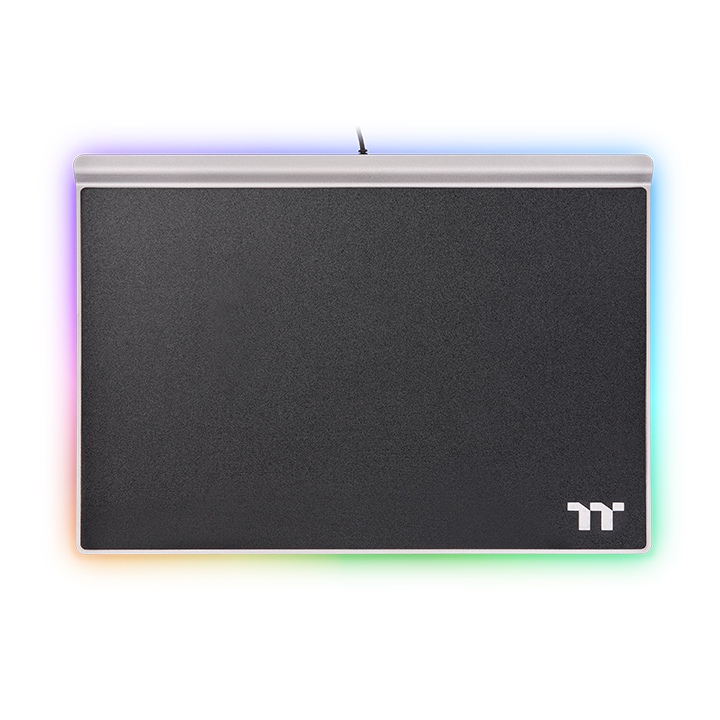 

Коврик для мыши Thermaltake Argent MP1, игровой, RGB, 359x254x10мм, серебристый (GMP-MP1-BLKHMC-01), Argent MP1