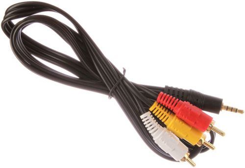 

Кабель 3xRCA(M)-Jack 3.5mm(M), 1м, черный Geplink (AT1006)