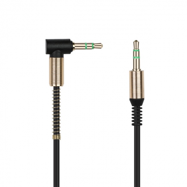 

Кабель Jack 3.5mm(M)-Jack 3.5mm(M) угловой, экранированный, 1м, черный Smartbuy ( A-35-35-fold black)