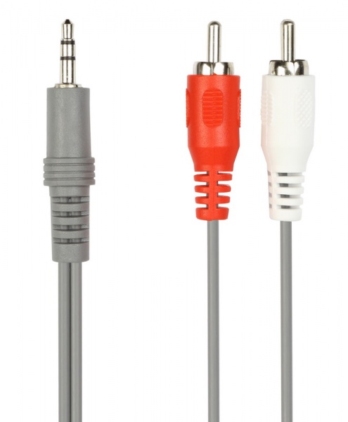 

Кабель 2xRCA(M)-Jack 3.5mm(M), 1.8м, серый Smartbuy (KA-311-300)
