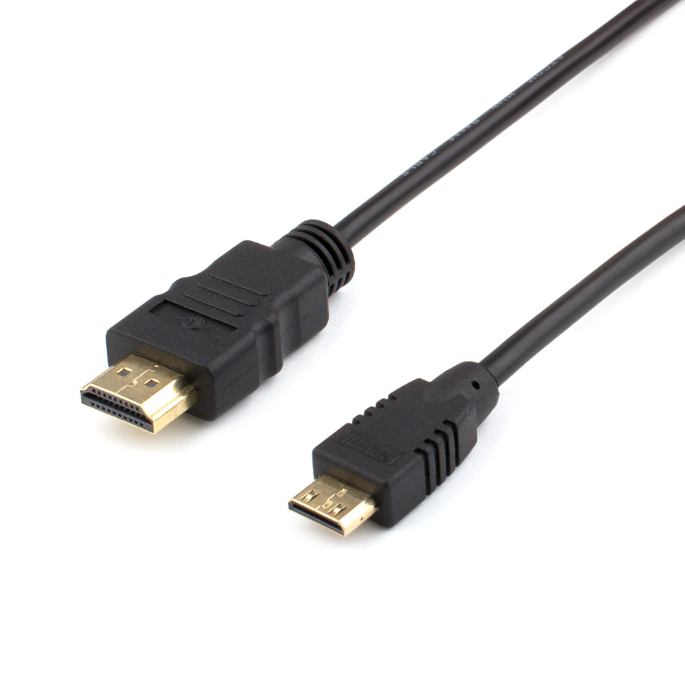 

Кабель HDMI(19M)-Mini HDMI(19M) v1.4 4K, экранированный, 3м, черный Atcom (AT6154), 0