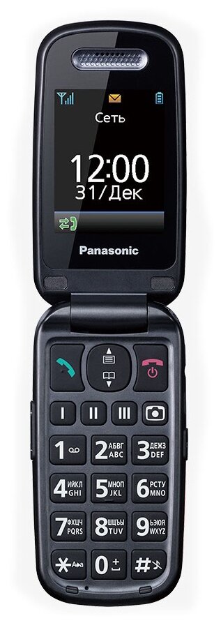 

Мобильный телефон Panasonic TU456, 2.4" 320x240 TFT, BT, 1xCam, 1-Sim, 1000 мА·ч, micro-USB, черный (KX-TU456RUB), TU456