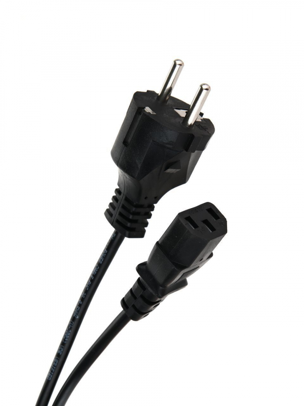 

Кабель питания IEC-320-C13-Schuko (Euro)(M), 220В, 1.8м, черный Telecom (TP021-1.8-BK)