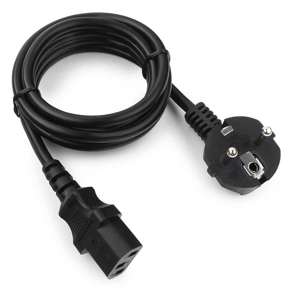 

Кабель питания Schuko (Euro)(M)-IEC-320-C13 угловая вилка/прямой штекер, 10A, 1м, черный Cablexpert PC-186 (PC-186-VDE-1M), PC-186