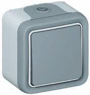 

Переключатель Legrand Plexo, 1кл., открытый монтаж, в сборе, серый (69711)