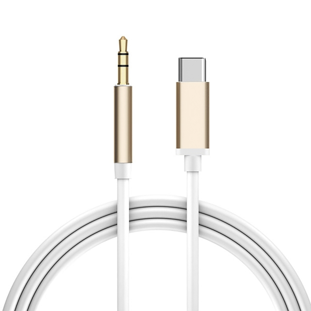 

Кабель Jack 3.5mm(M)-USB Type-C(m), экранированный, белый/золотистый Greenconnect GCR-UCAUX (GCR-52325), GCR-UCAUX