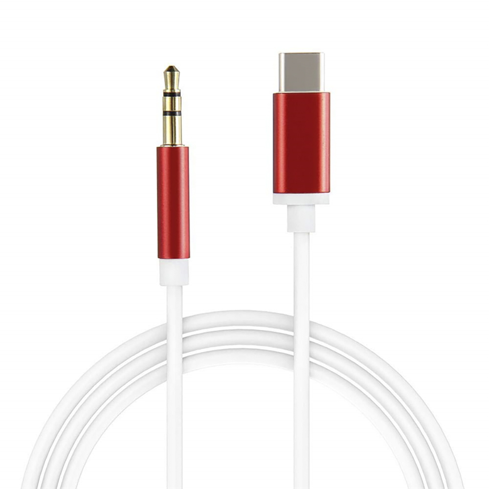 

Кабель Jack 3.5mm(M)-USB Type-C(m), экранированный, белый/красный Greenconnect GCR-UCAUX (GCR-52327), GCR-UCAUX