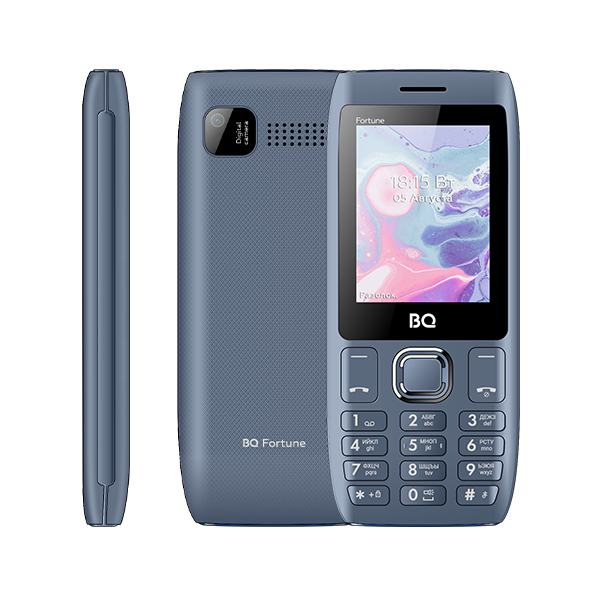 

Мобильный телефон BQ 2450 Fortune, 2.4" 320x240 TN, 32Mb RAM, 32Mb, BT, 2-Sim, 3000 мА·ч, micro-USB, серый, 2450 Fortune