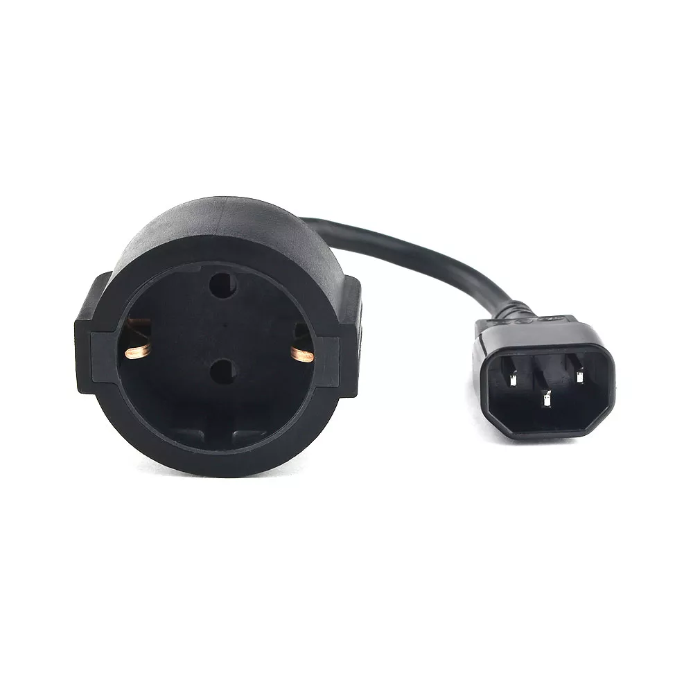 

Кабель питания Schuko (Euro)(F)-IEC-320-C14, 10A, 220В, 15см, черный Cablexpert (PC-SH-C14-10A-0.15)