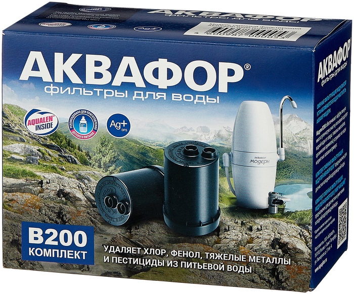 

Комплект картриджей Аквафор В200 для Модерн, 4000 л, 2 шт, В200