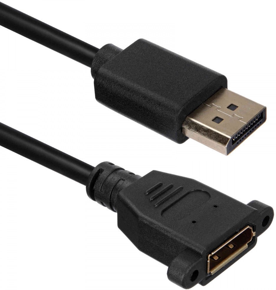 

Кабель DisplayPort(20F)-DisplayPort(20M) v1.2 4K, 8K, экранированный, 3 м, черный ACD (ACD-DDPF2-30B)