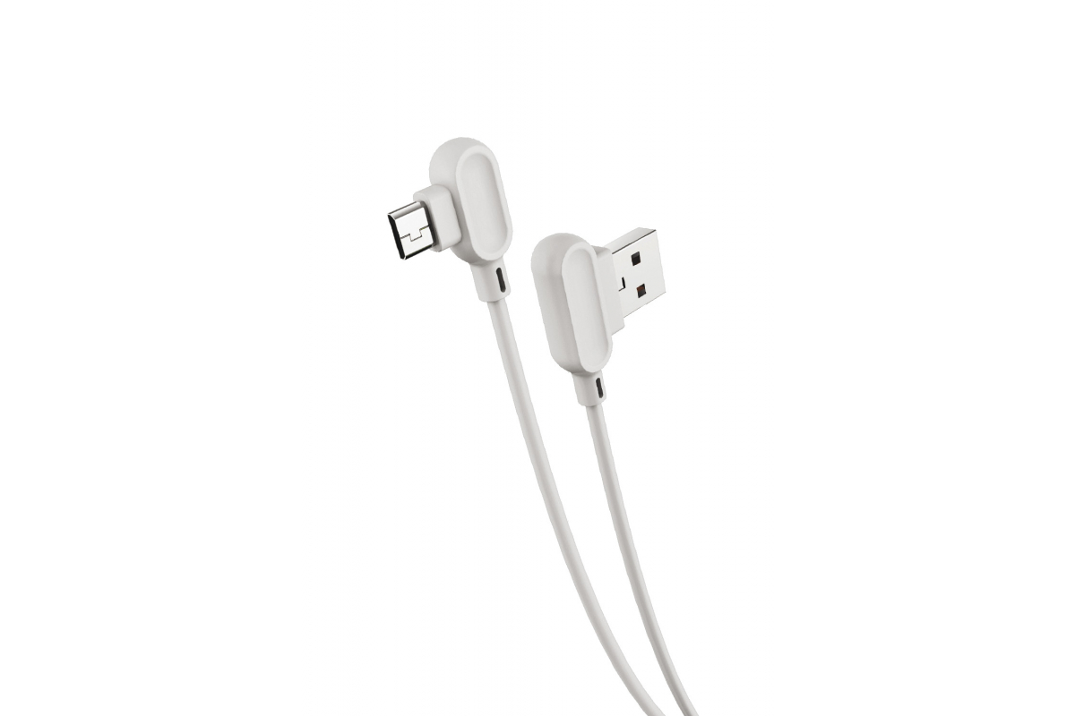 

Кабель Micro USB 2.0(Bm)-USB 2.0(Am), угловой, экранированный, 2A, 1м, белый Exployd (EX-K-1051), 0
