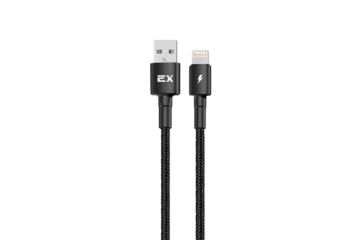 

Кабель Lightning 8-pin(m)-USB 2.0(Am), 2A, 1м, черный Exployd (EX-K-1156), 0