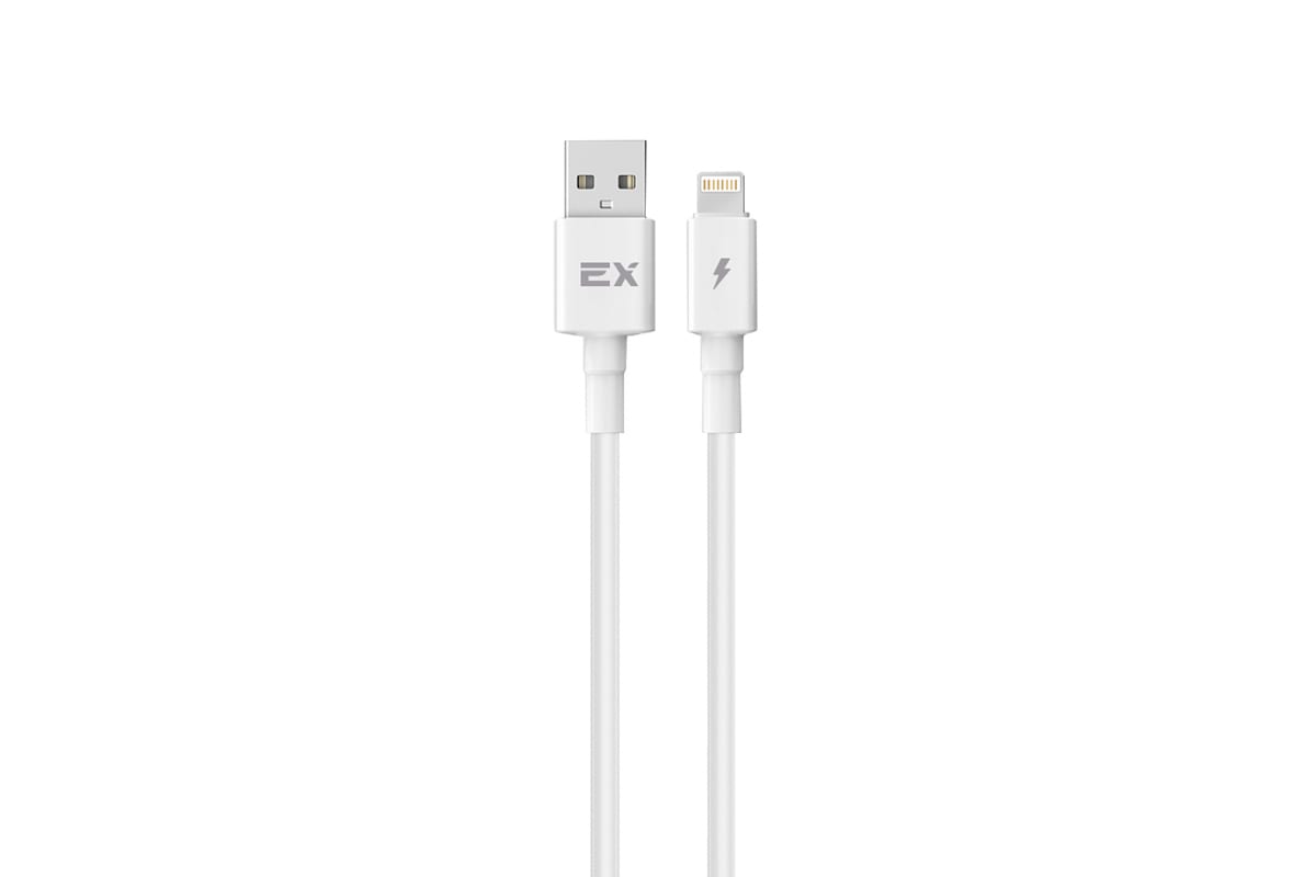 

Кабель Lightning 8-pin(m)-USB 2.0(Am), 2A, 1м, белый Exployd (EX-K-1151)