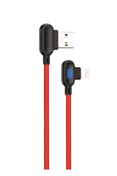 

Кабель Lightning 8-pin(m)-USB 2.0(Am), угловой, 2A, 1м, красный Exployd (EX-K-533), 0