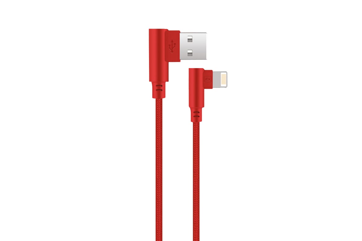 

Кабель Lightning 8-pin(m)-USB 2.0(Am), 2.1A, 1м, красный Exployd (EX-K-542), 0