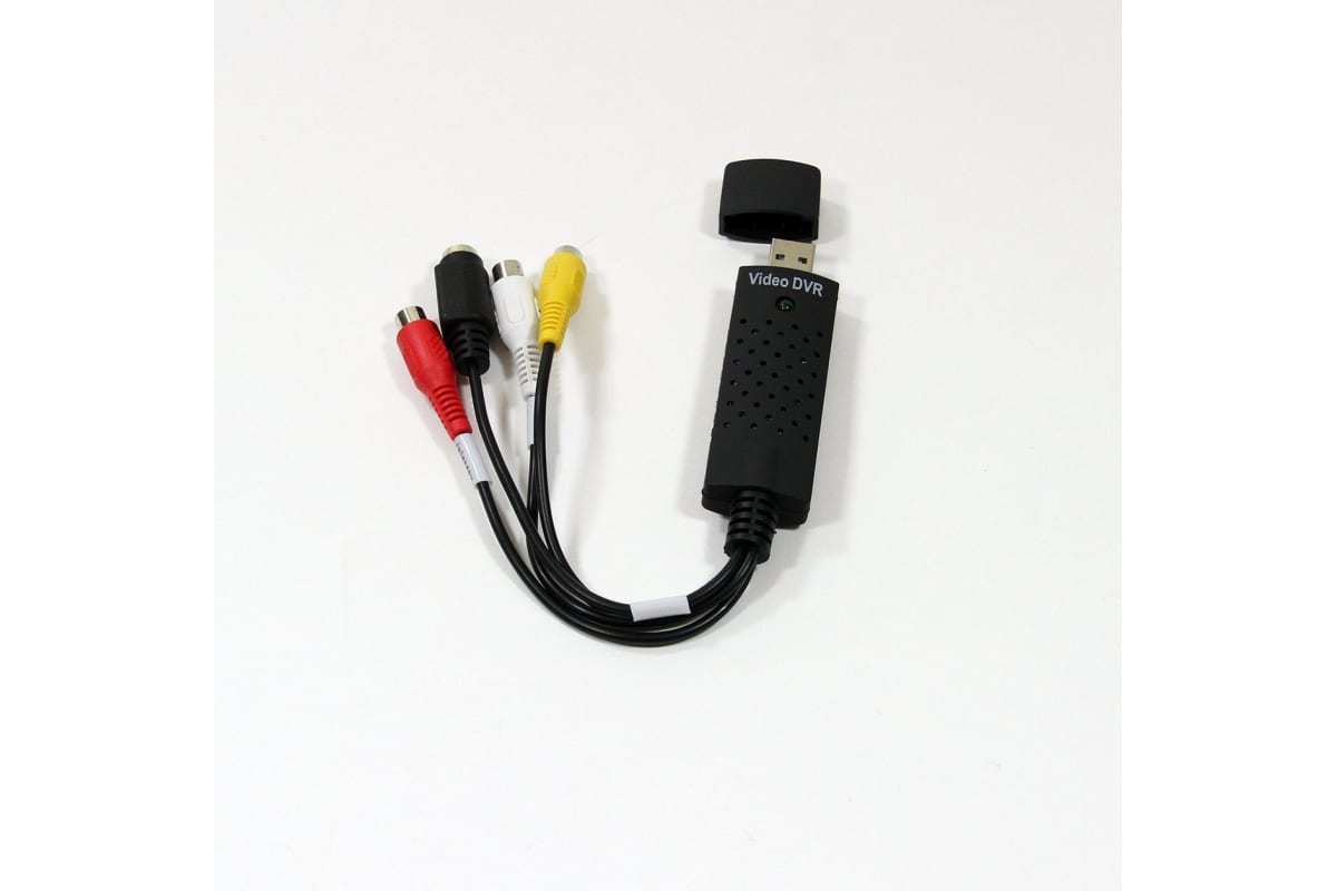 Кабель USB 2.0(AM)-3хRCA (f)/S-VIDEO (f), черный VCOM (DU501)