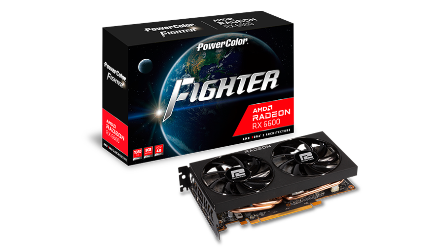 Видеокарта PowerColor AMD Radeon RX 6600 Fighter, 8Gb GDDR6