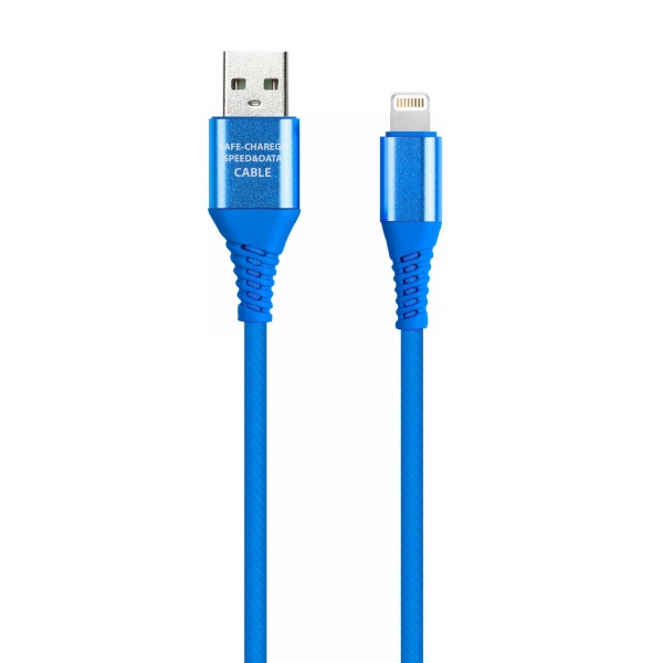 

Кабель USB 2.0(Am)-Lightning 8-pin(m), 1м, синий Smartbuy (K-512ERG blue)