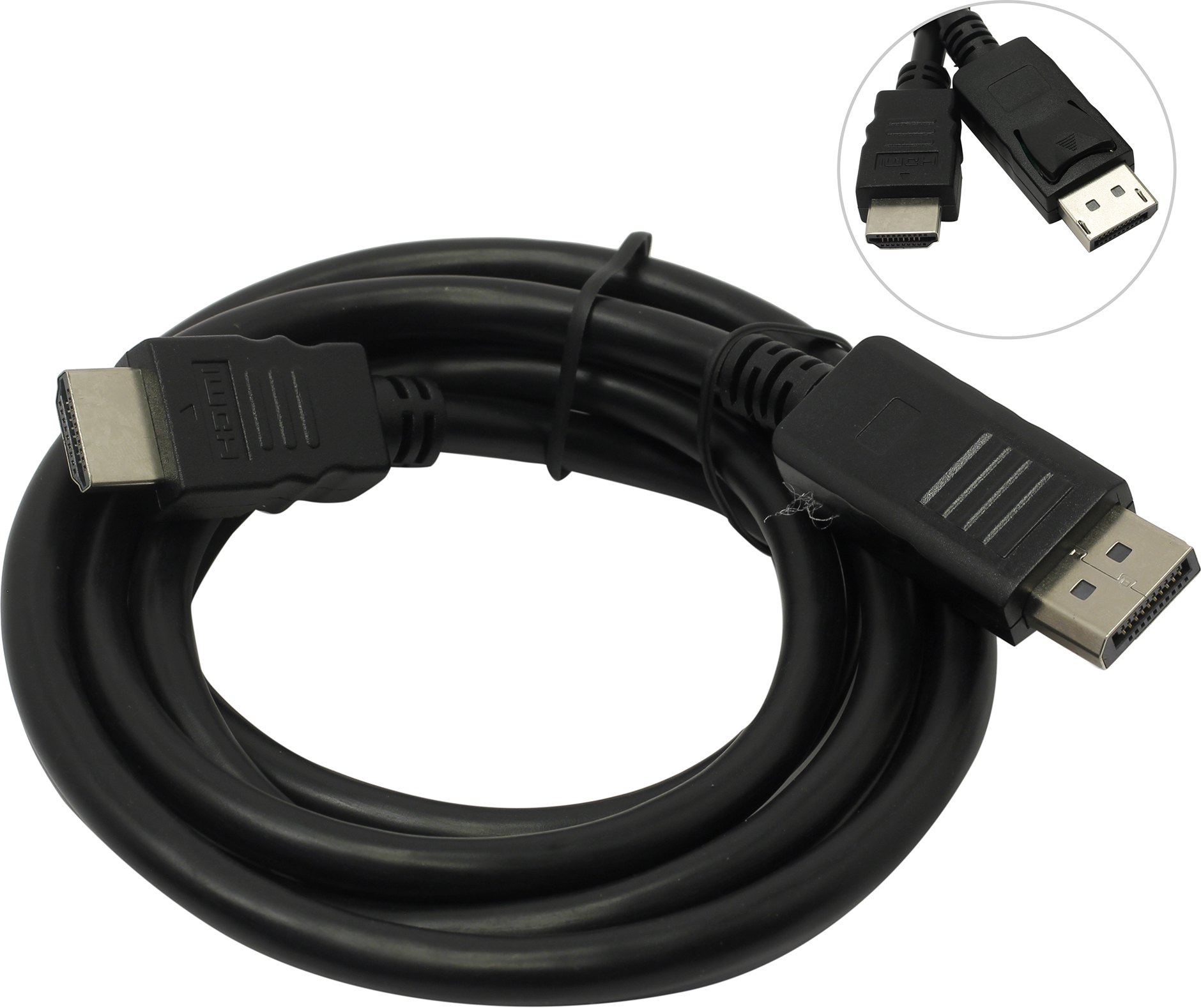 Кабель DisplayPort(20M)-HDMI(19M), 1.8 м, Bion