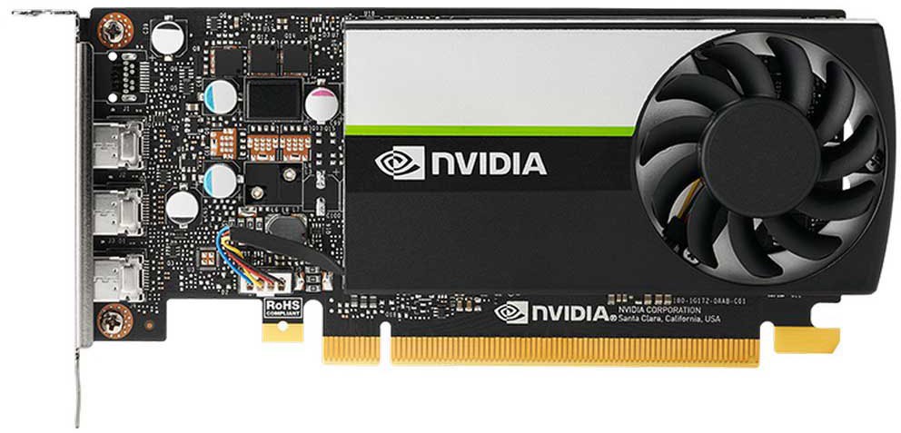 Видеокарта PNY NVIDIA Quadro T400, 2Gb DDR6, 64bit, PCI-E, 3miniDP, Retail (VCNT400-PB) - фото 1