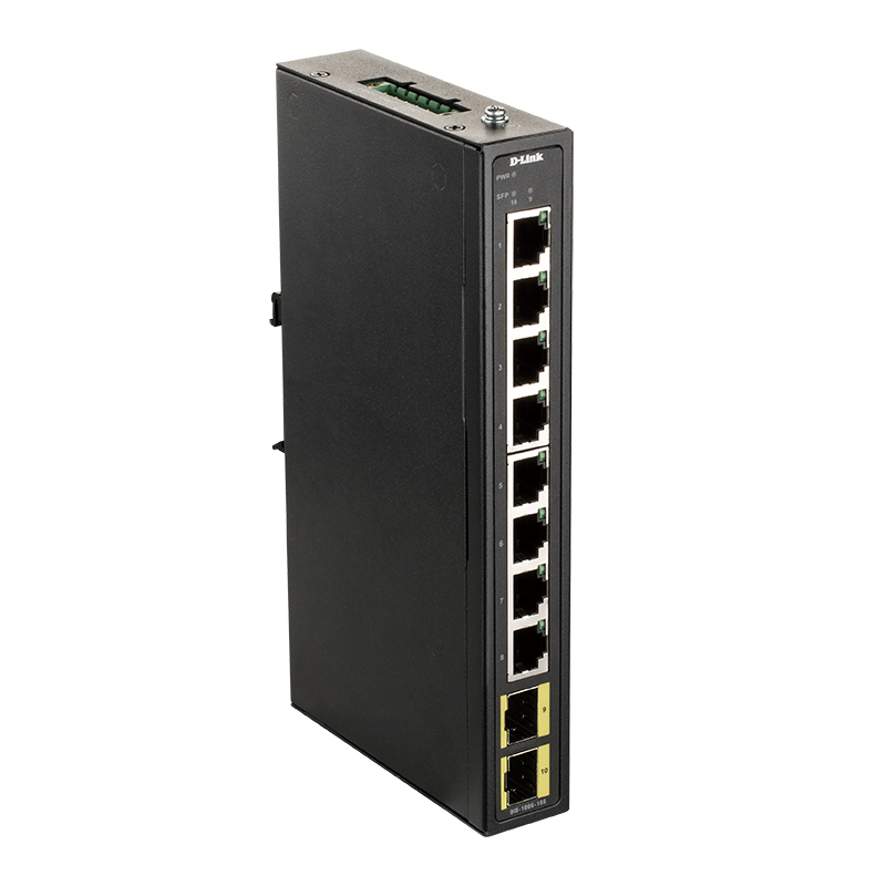 Коммутатор D-link DIS-100G-10S, кол-во портов: 8x1 Гбит/с, кол-во SFP/uplink: SFP 2x1 Гбит/с, установка в стойку (DIS-100G-10S/A2A )