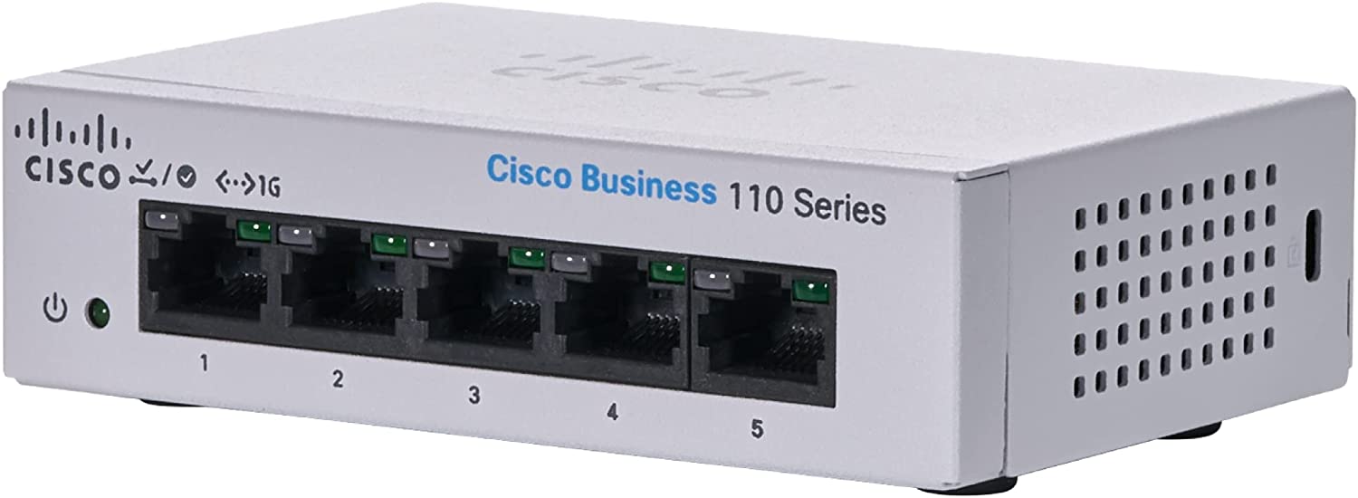 

Коммутатор Cisco CBS110 , кол-во портов: 5x1 Гбит/с (CBS110-5T-D-EU), CBS110