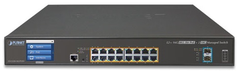 

Коммутатор Planet GS-5220-16UP2XVR, управляемый, кол-во портов: 16x1 Гбит/с, кол-во SFP/uplink: SFP+ 2x10 Гбит/с, установка в стойку, PoE: 16x75Вт (макс. 400Вт) (GS-5220-16UP2XVR), GS-5220-16UP2XVR