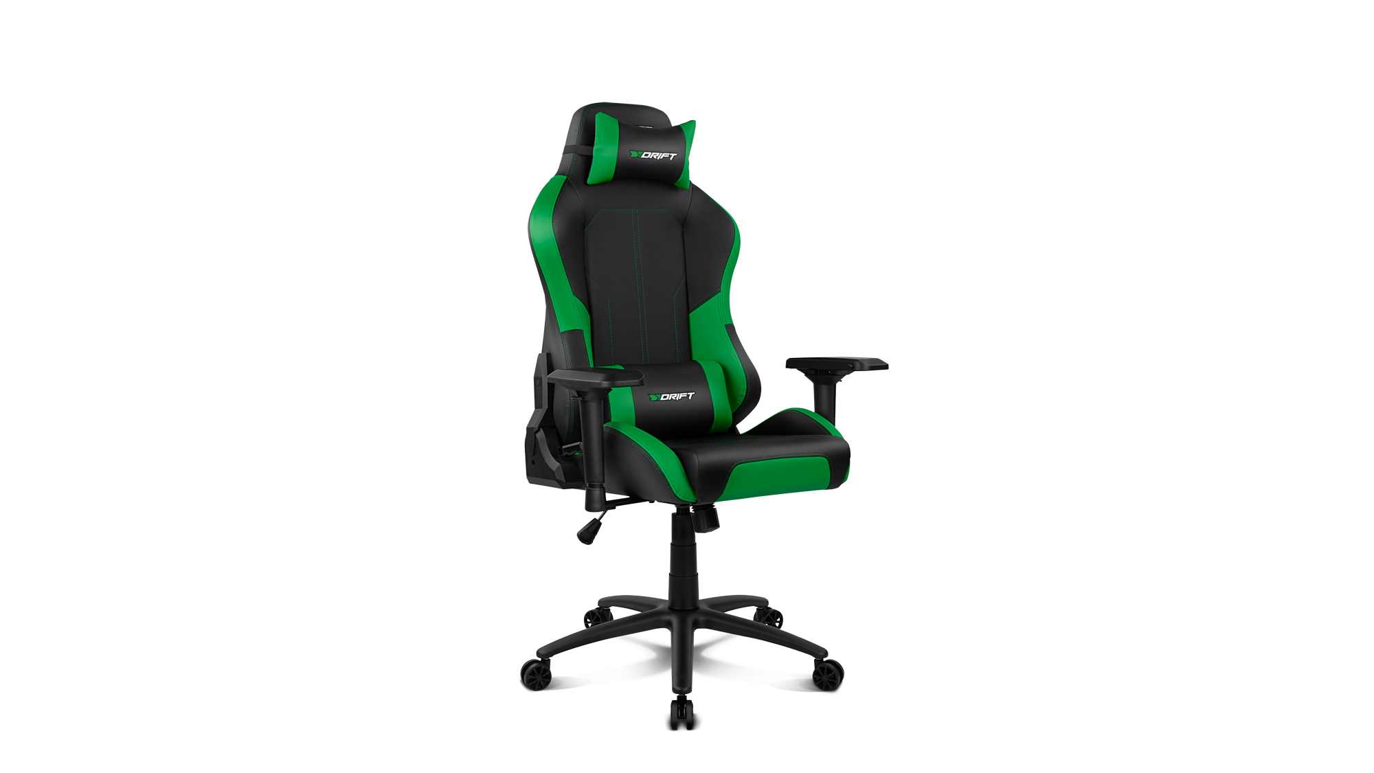 Кресло игровое Drift DR250, черный/зеленый (DR250G)