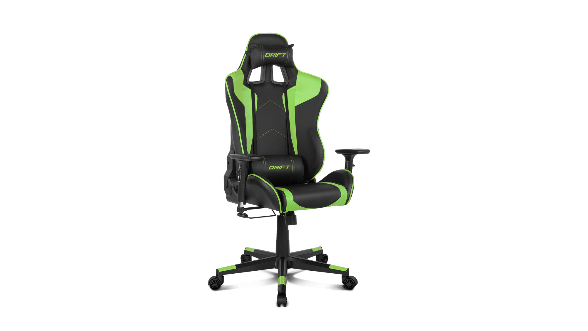 Кресло игровое Drift DR300, черный/зеленый (DR300BG)