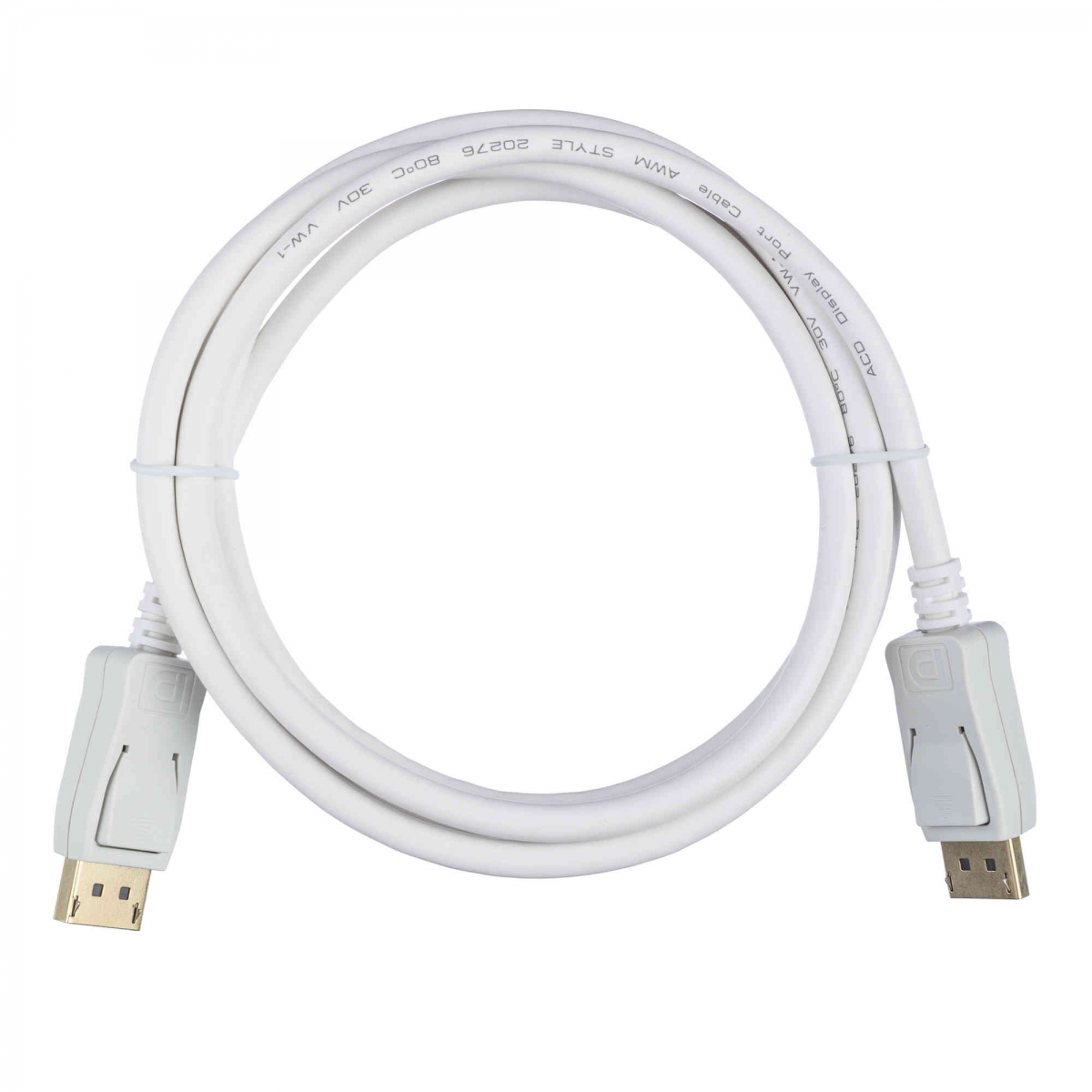 Кабель DisplayPort(20M)-DisplayPort(20M) v1.4 4K, экранированный, 1.8 м, белый ACD (ACD-DDPM4-18W)