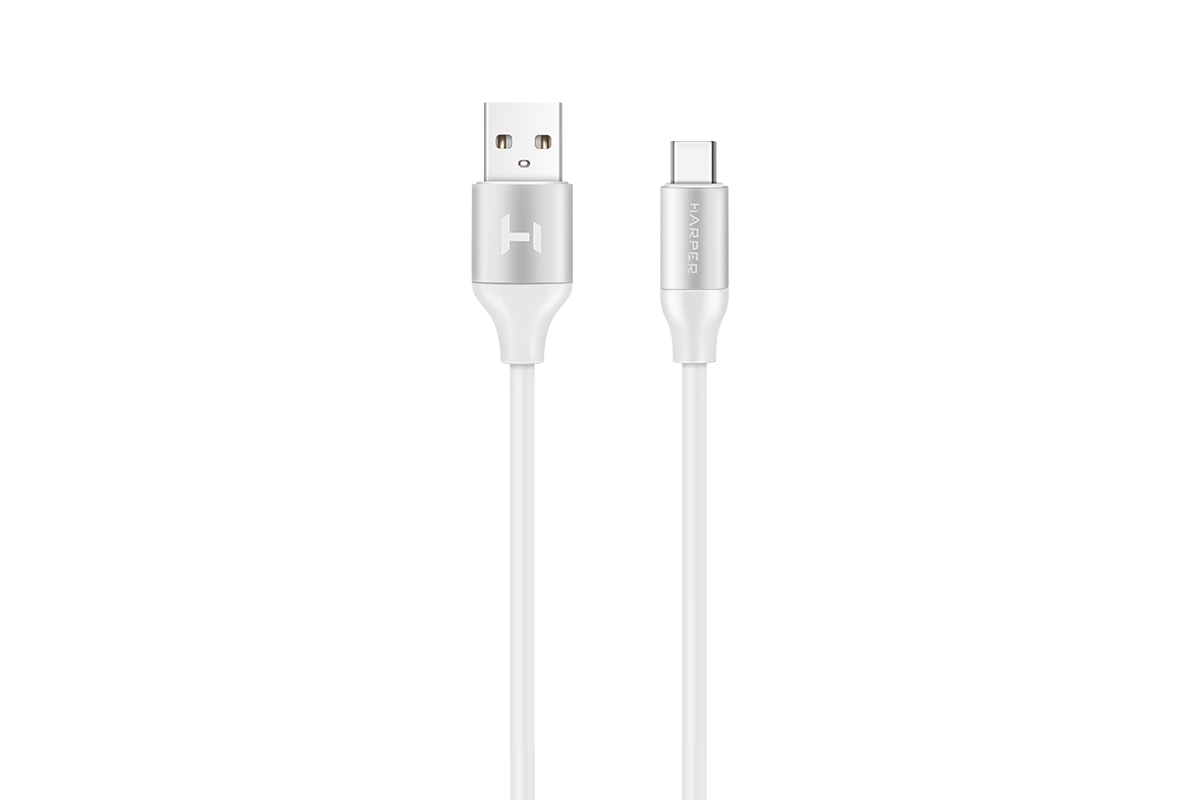 

Кабель USB Type-C-USB, 2A быстрая зарядка, 1м, белый HARPER (SCH-730)