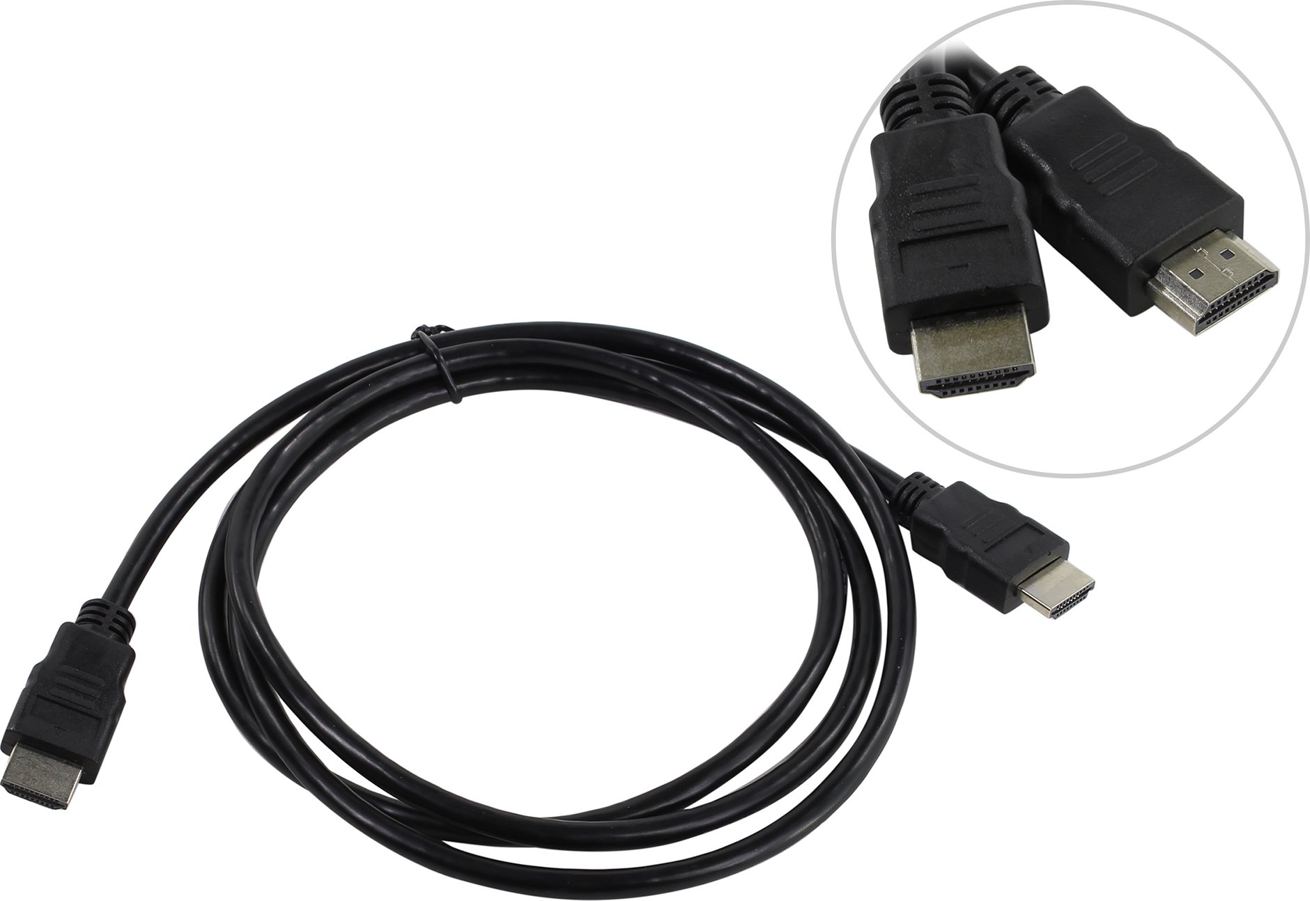 

Кабель HDMI(19M)-HDMI(19M) v2.0 4K, экранированный, 1.5м, черный Smartbuy (K-353-152), 0