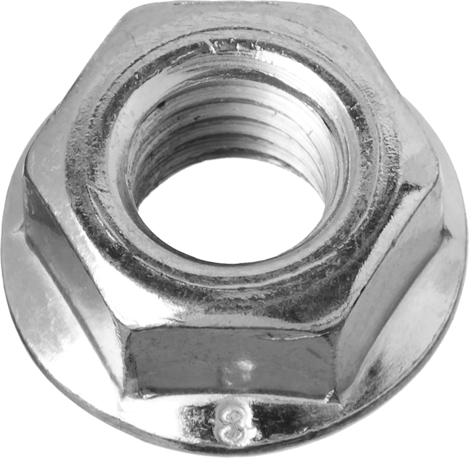 Гайка DIN 6923 с фланцем, M8, 6 шт, кл. пр. 6, оцинкованная, ЗУБР (303636-08)