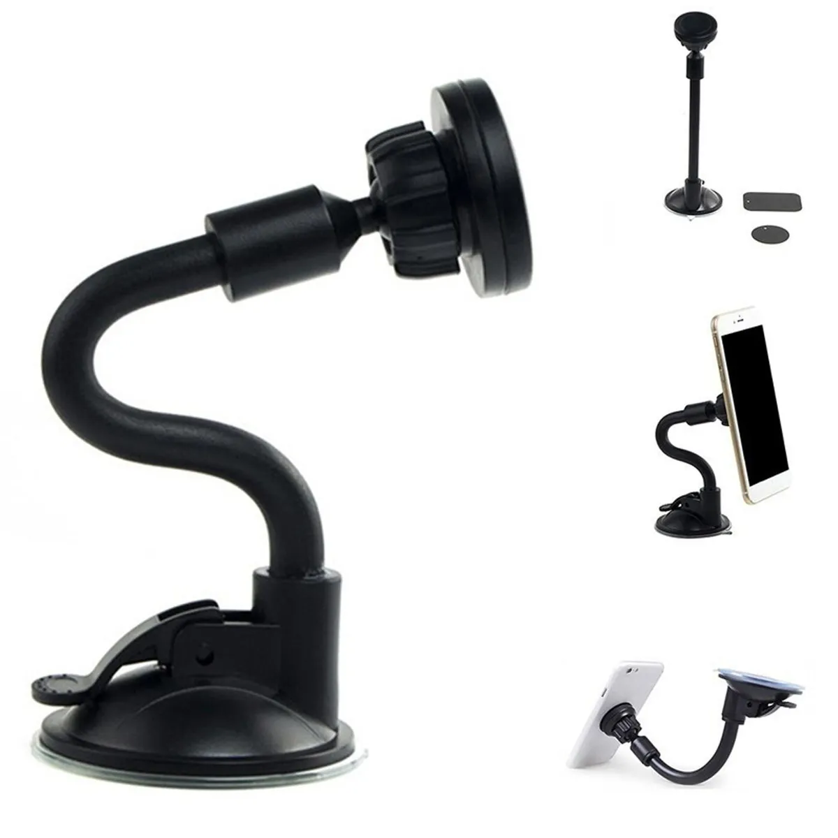 

Держатель автомобильный Activ 06 Black 113885, магнитный для смартфонов присоска на панель/стекло, черный, 06 Black 113885