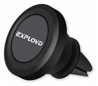 Держатель автомобильный EXPLOYD EX-H-407, магнитный для смартфонов зажим в воздуховод, черный - фото 1