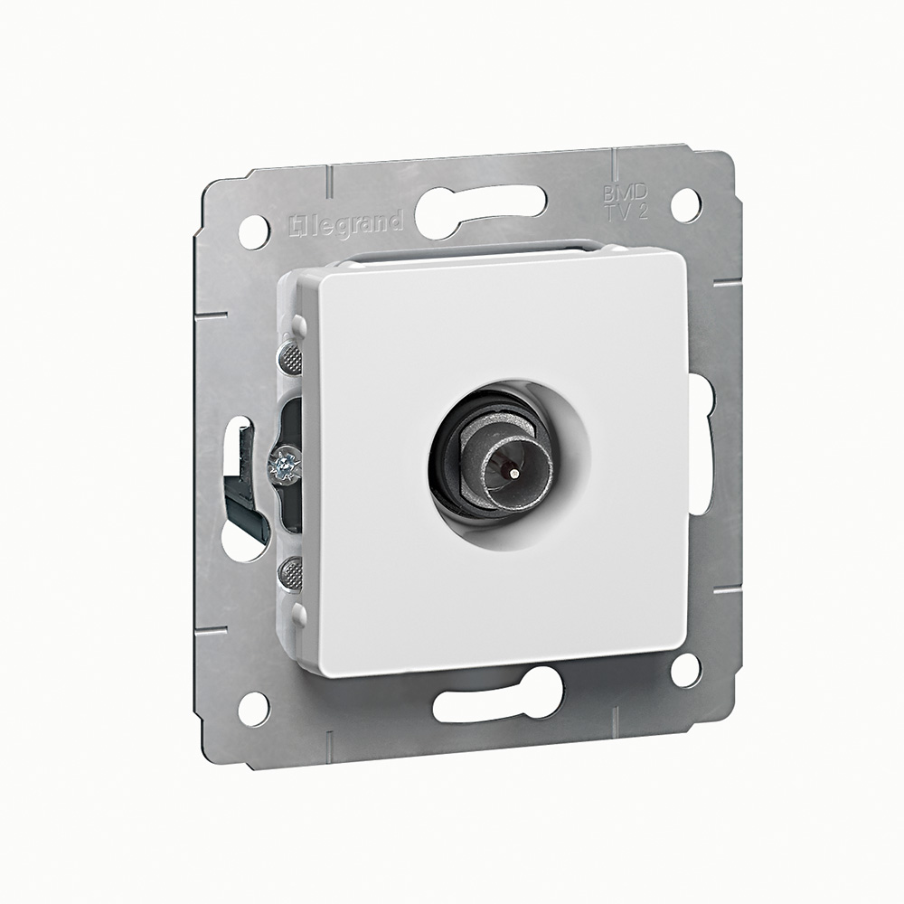 

Розетка TV Legrand Cariva, белый, оконечная, без рамки (773679)