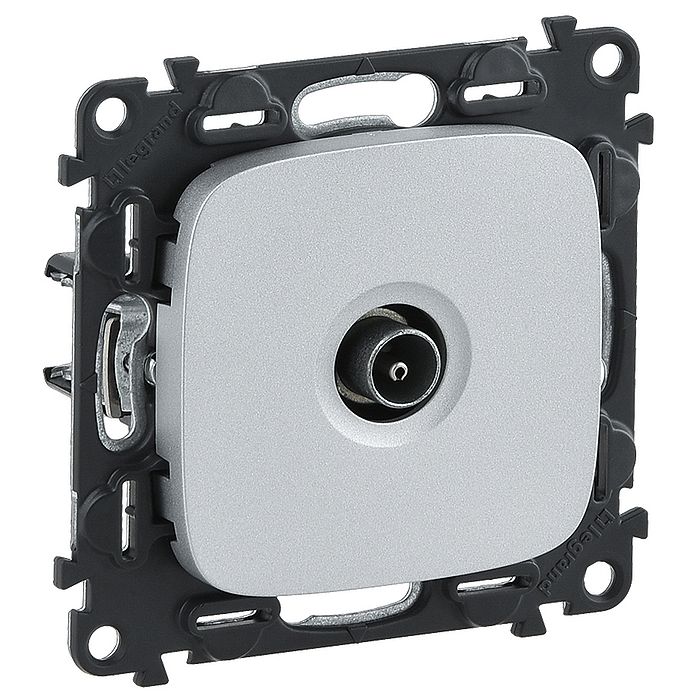 

Розетка TV Legrand Valena Allure, алюминий, оконечная, без рамки (753960)