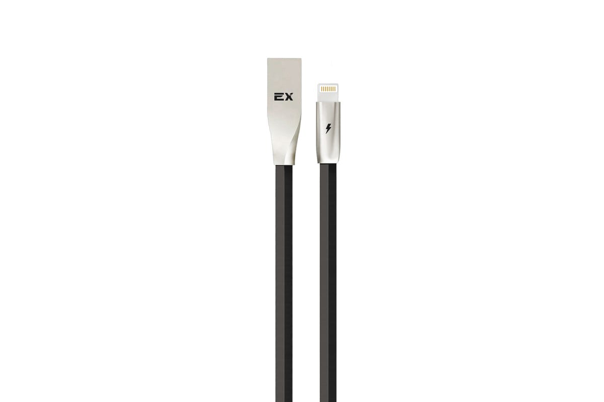 

Кабель Lightning 8-pin(m)-USB 2.0(Am), плоский, 2A, 50см, черный Exployd Classic (EX-K-1040), 0