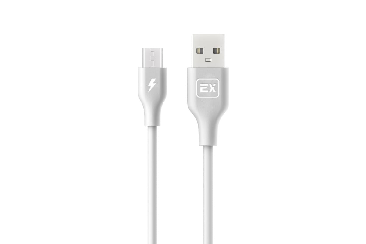 

Кабель Micro USB 2.0(Bm)-USB 2.0(Am), 1A, 2м, белый Exployd Classic (EX-K-487)
