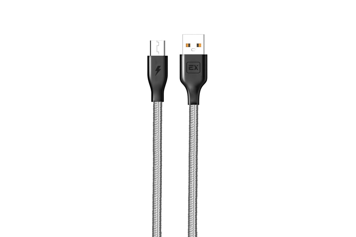 

Кабель Micro USB 2.0(Bm)-USB 2.0(Am), 1A, 1м, серый Exployd Classic (EX-K-493)