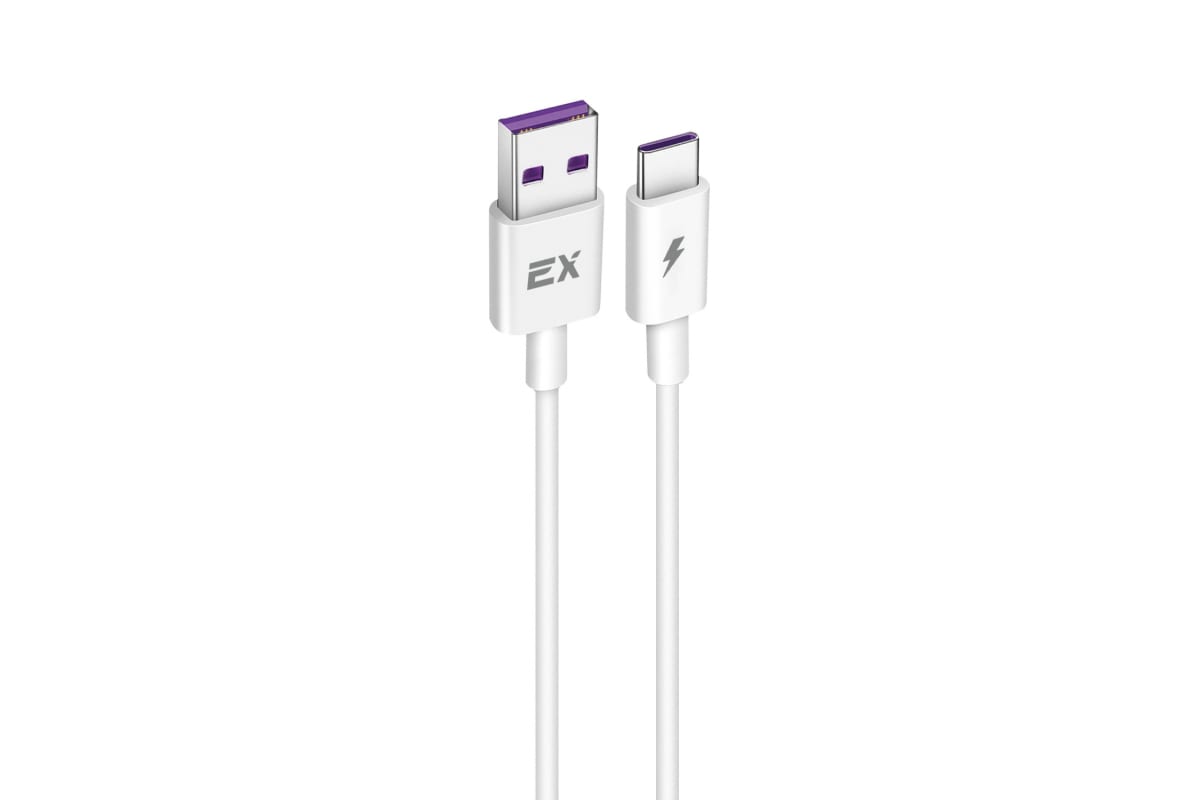 

Кабель USB 2.0 Type-C(m)-USB 2.0(Am), 5A, 1м, белый Exployd RASH (EX-K-1142)