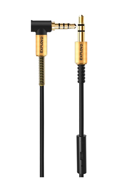 

Кабель Jack 3.5mm(M)-Jack 3.5mm(M) угловой, экранированный, 1м, черный EXPLOYD SONDER (EX-K-644)