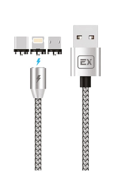 

Кабель USB 2.0(Am)-Lightning 8-pin(m)+Micro USB 2.0(Am)+USB 2.0 Type-C(m), 2.1A, 1м, серебристый Exployd Classic (EX-K-789), 0