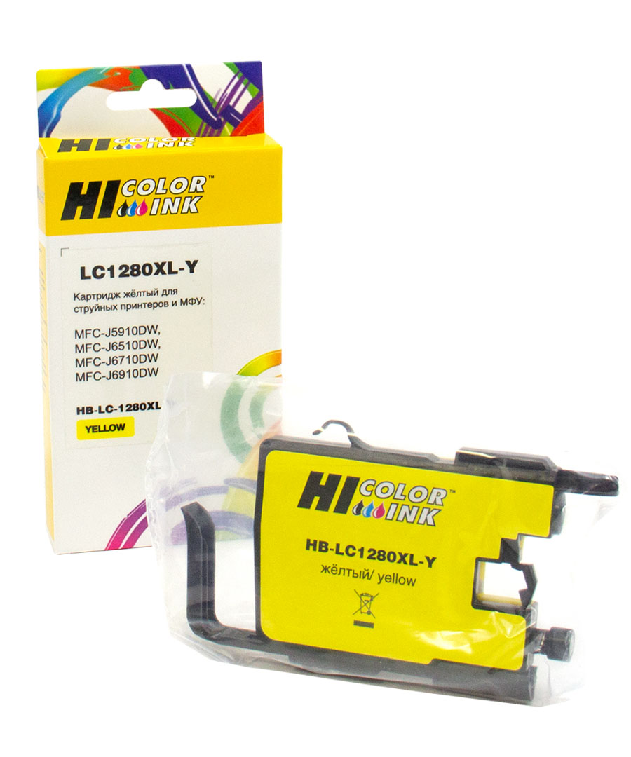 

Картридж струйный Hi-Black HB-LC-1280XY (LC-1280XY), желтый, совместимый, 1200 страниц, 16.6мл, для Brother MFC-J6510/6910DW