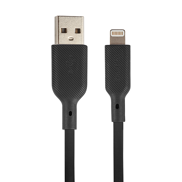 

Кабель USB-Lightning 8-pin, OTG, MFi, 2.4A, 1м, черный Qumo (32987)