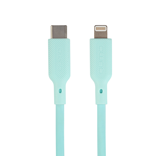 

Кабель USB Type-C-Lightning 8-pin, OTG, MFi, 2.22A, 1м, голубой Qumo (32997)