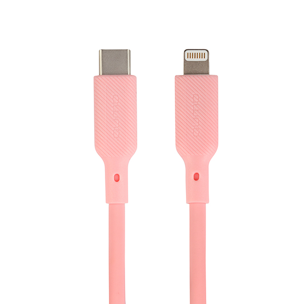 

Кабель USB Type-C-Lightning 8-pin, OTG, MFi, 2.22A, 1м, розовый Qumo (32996)