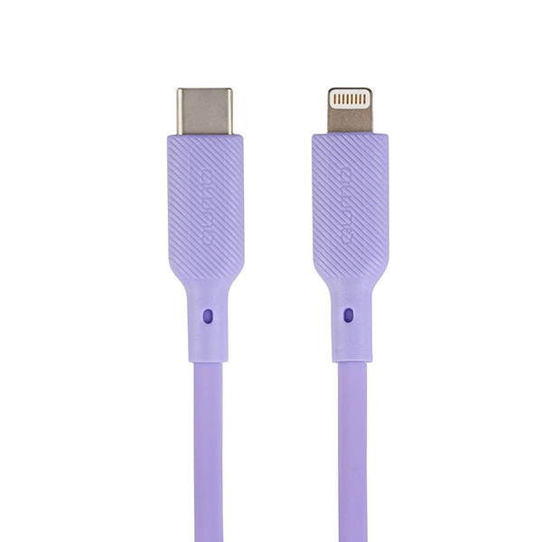 

Кабель USB Type-C-Lightning 8-pin, OTG, MFi, 2.22A, 1м, фиолетовый Qumo (32998)
