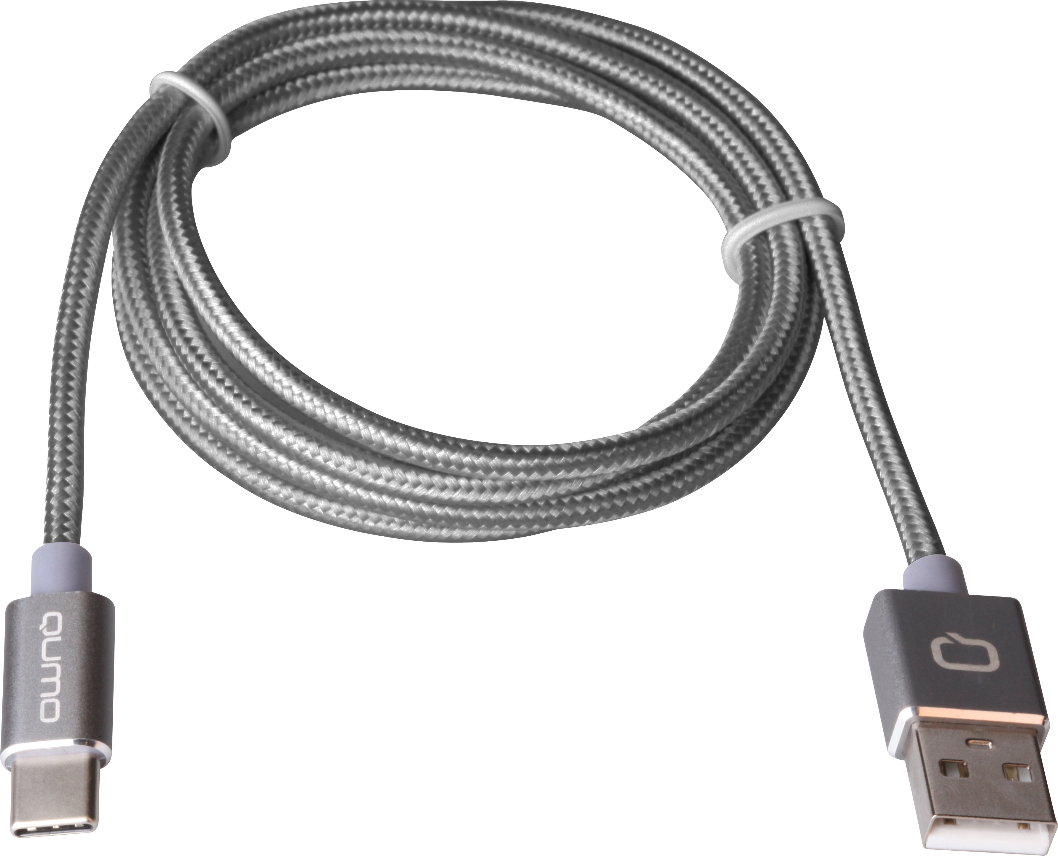 

Кабель USB-USB Type-C, OTG, 2A, 1м, серый Qumo (22475)